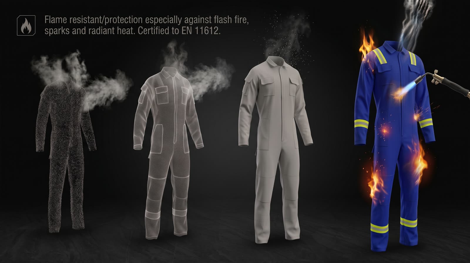 OCQ-7 coverall in royal blue, one of three available colours